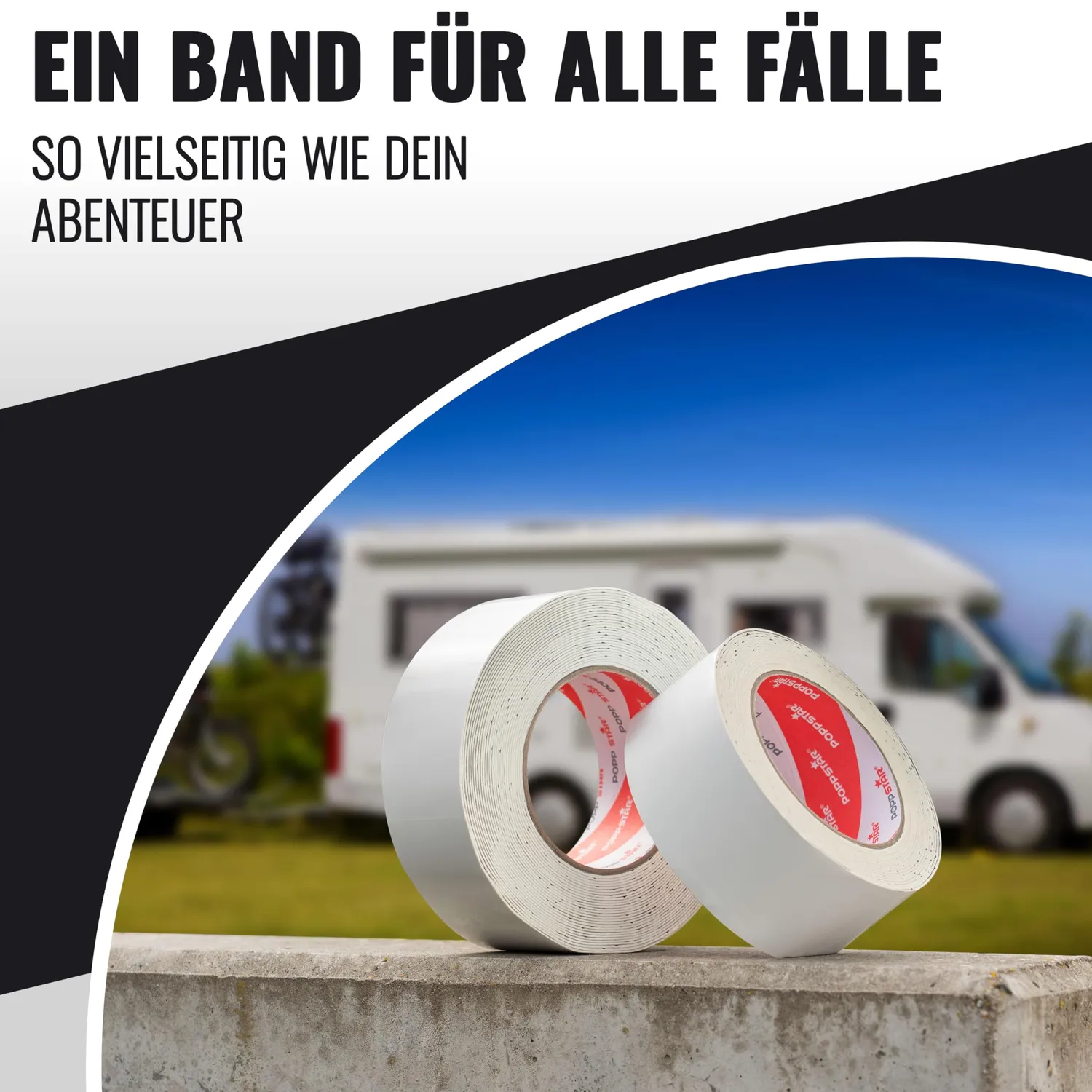 Poppstar Wohnwagen Dichtband Butyl weiß 5m