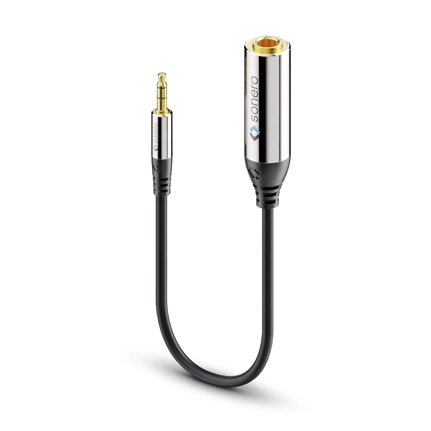 Sonero Premium S-ACA005 Kopfhörer Adapter 0,2m schwarz Stereo