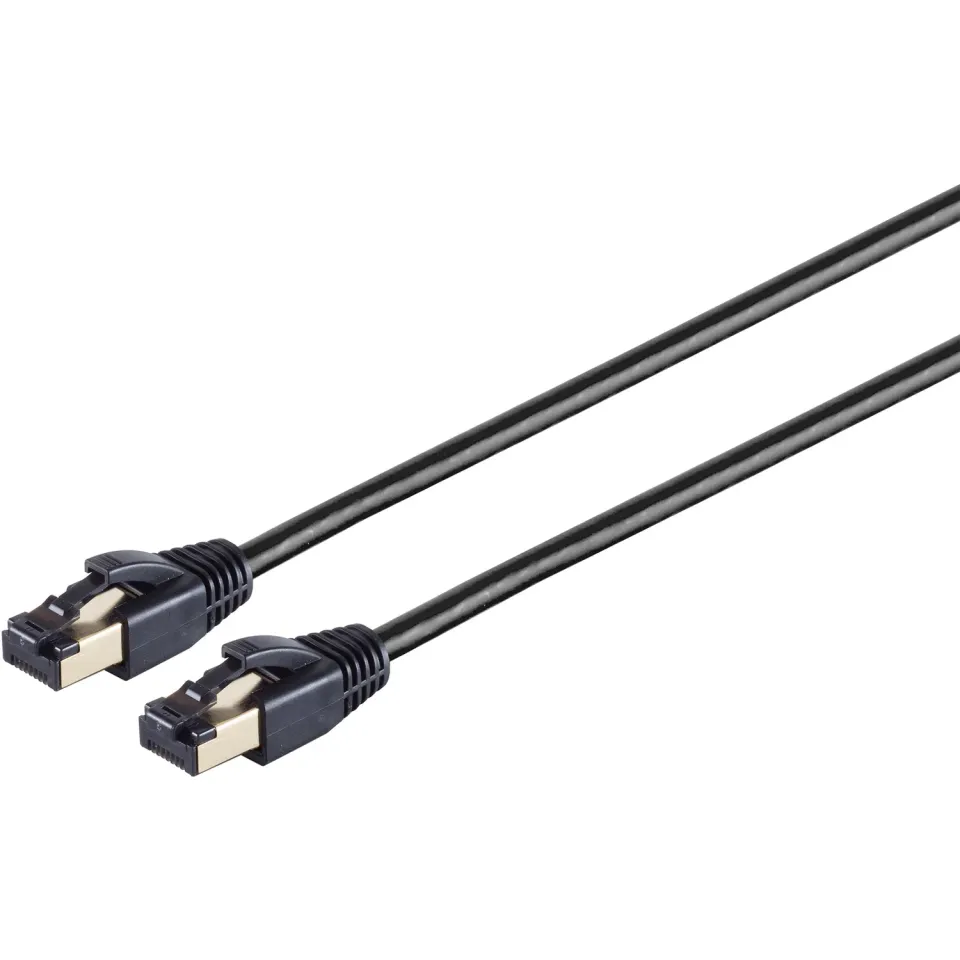 Jamega Cat 8 Netzwerkkabel 5 m schwarz F/FTP