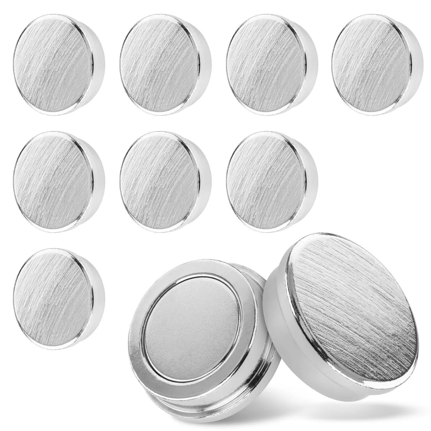 Poppstar Scheibenmagnete Ø22mm 9mm Neodym 7kg silber 10 St