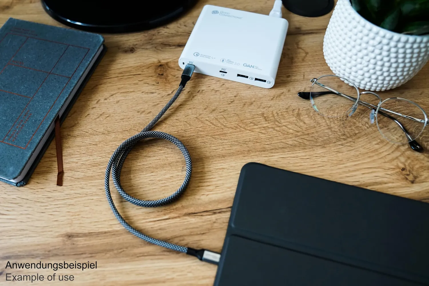 Good Connections USB-C Spiralkabel 60W 1m Textil