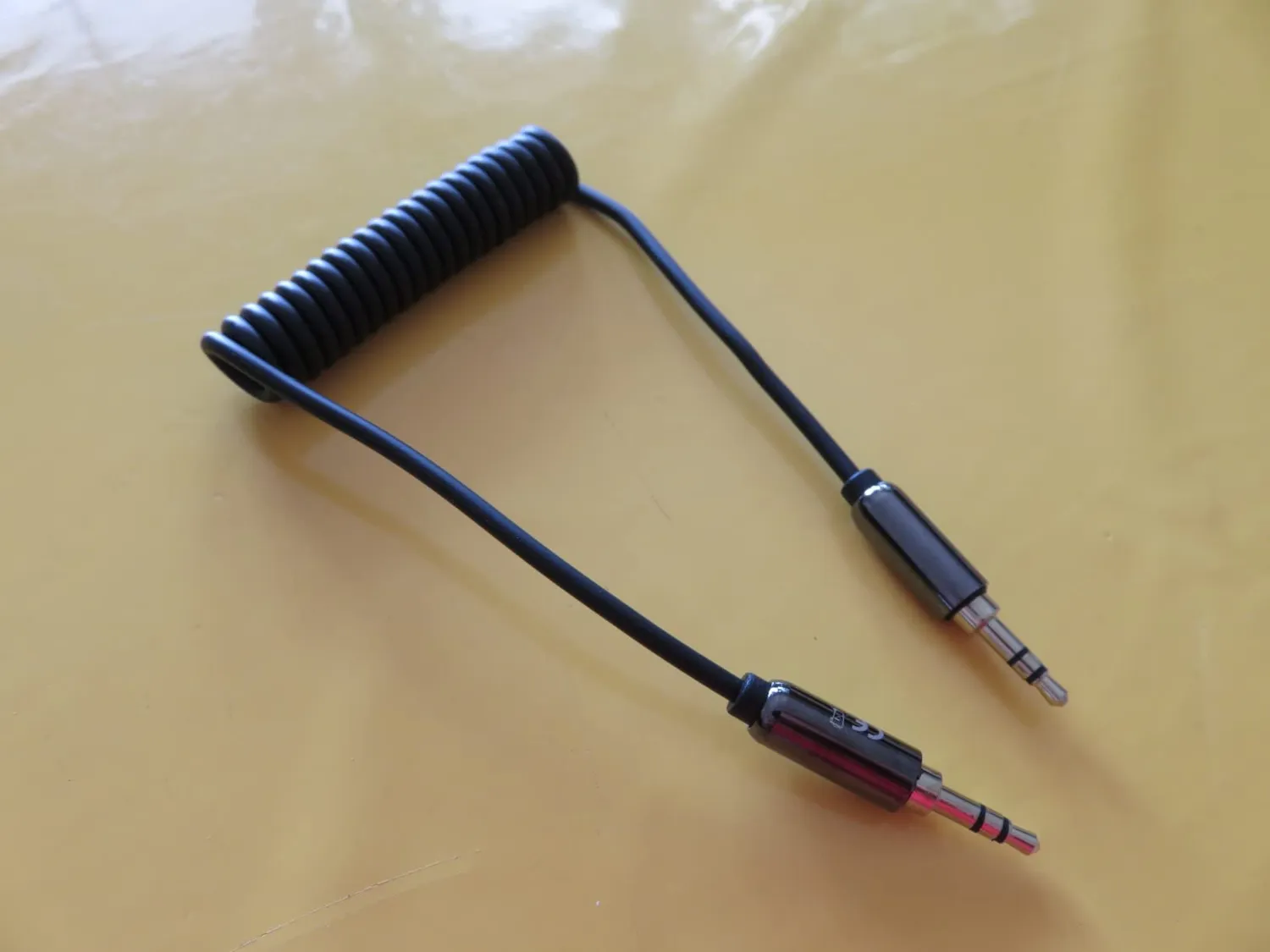 JAMEGA Aux Spiralkabel 3,5 mm 1 m Stereo Metall