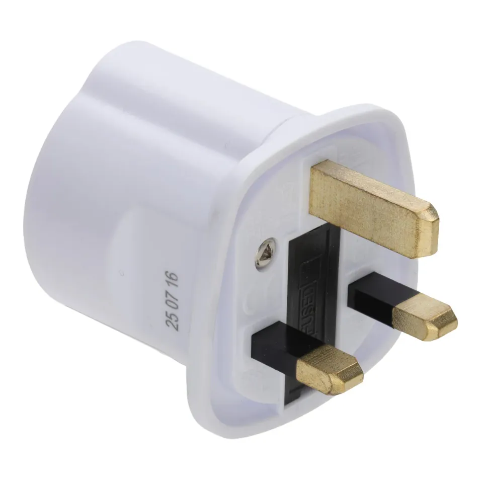 Kenable 13A UK auf Euro Adapter weiß 3-polig