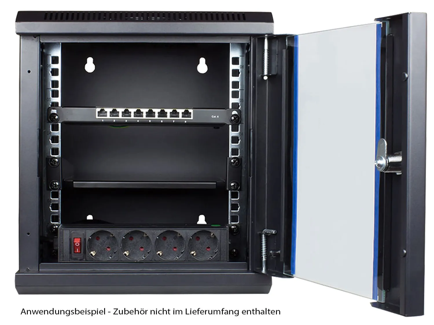 Good Connections 10 Zoll Wandgehäuse 12HE 300x312x615 mm schwarz