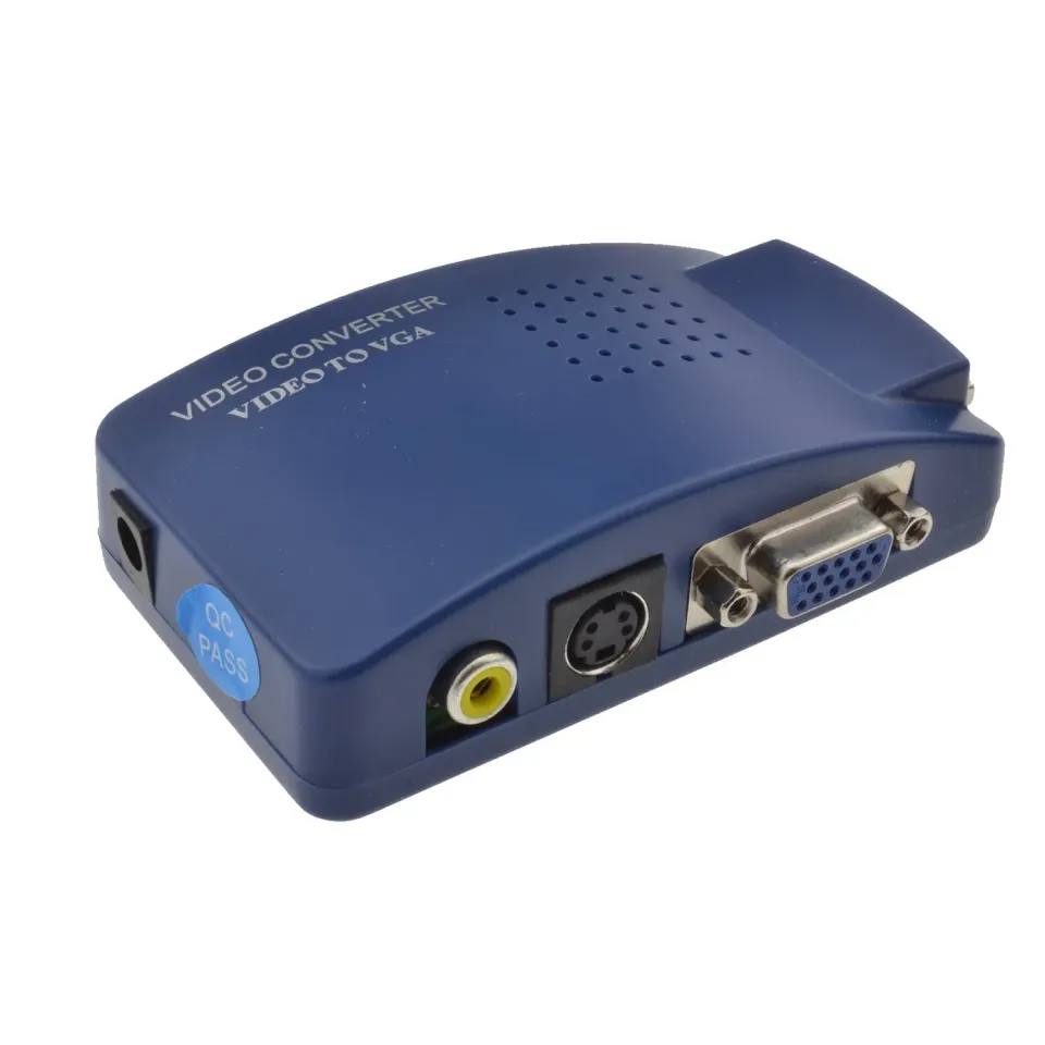 Kenable Composite S-Video zu VGA Konverter mit Netzteil