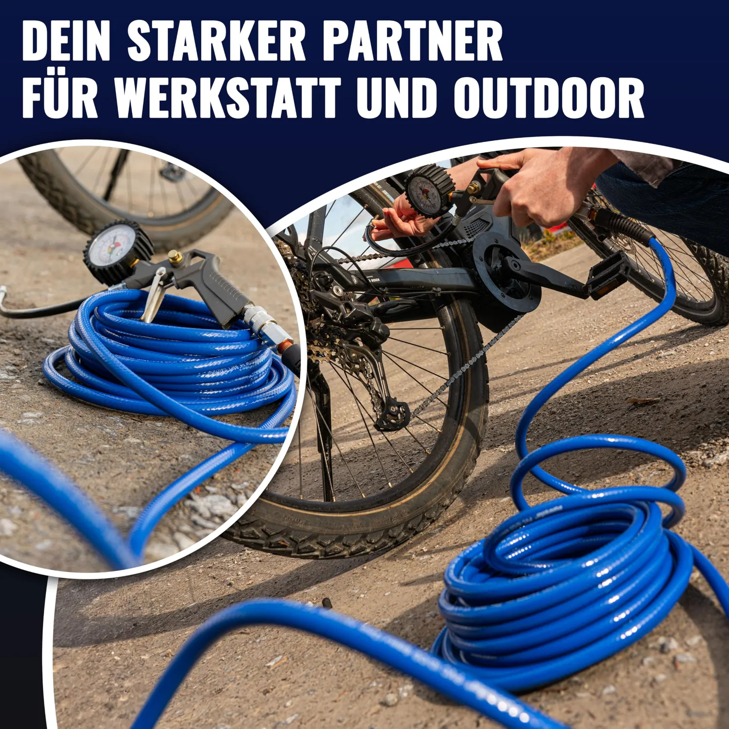 Poppstar PVC Druckluftschlauch 15m 6/12mm 20 bar