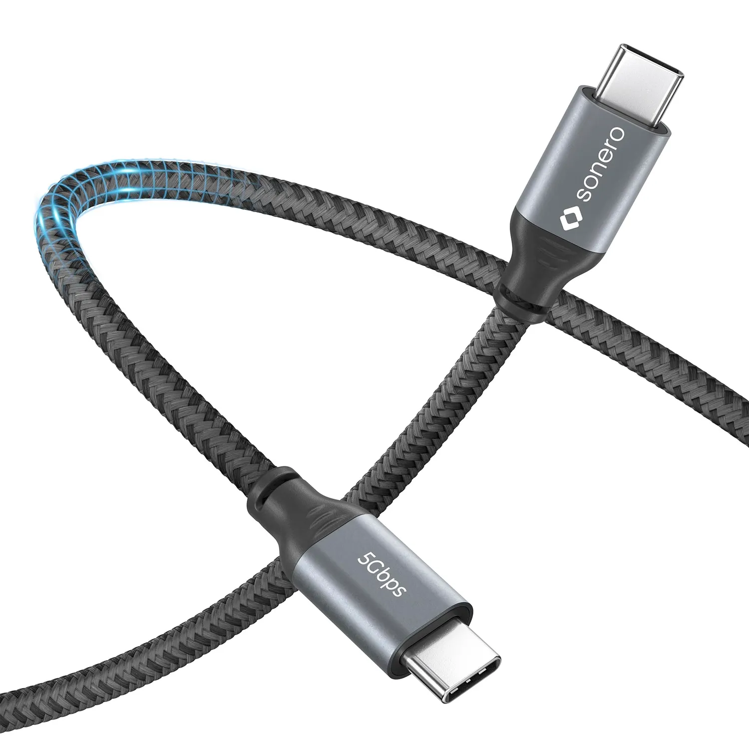 Sonero SPC-U320-005 USB-C Kabel 0,5m 60W schwarz