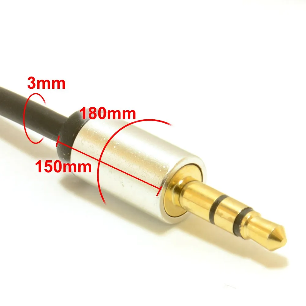 Kenable 007515 Audiokabel 3,5mm 3m schwarz AUX