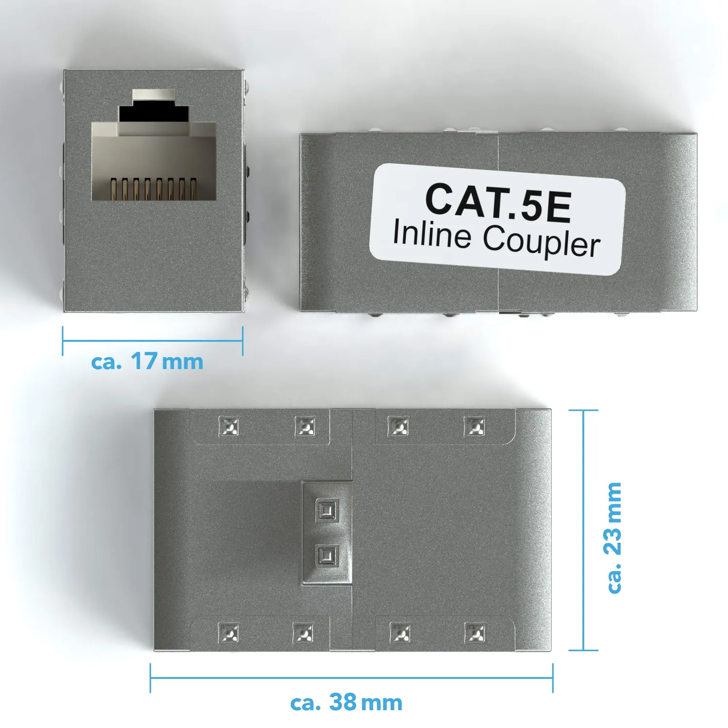 Jamega RJ45 LAN Kupplung CAT6 Verbinder 2er