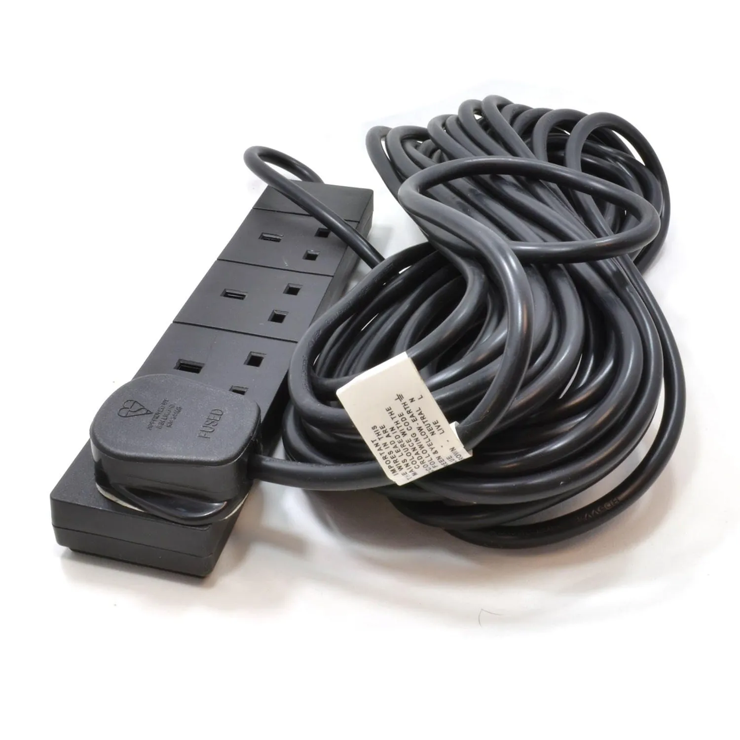 Kenable 008530 Mehrfachsteckdose 15 m 4-fach Schwarz Typ G