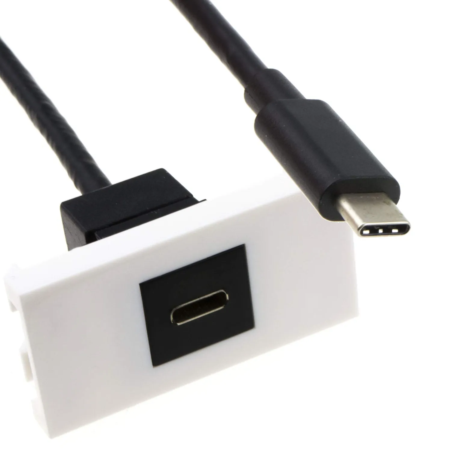 kenable 3,5mm Klinkenbuchse Modul weiß 15cm