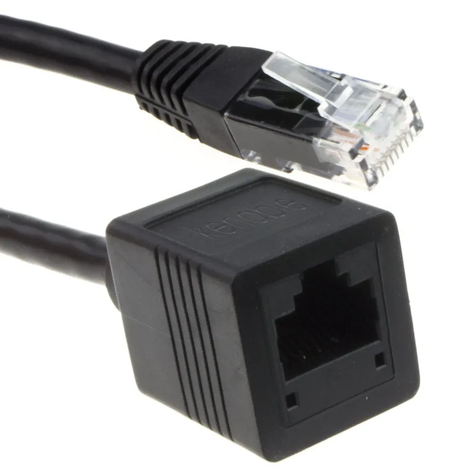 Kenable CAT6 RJ45 Netzwerk-Verlängerungskabel 0,15m Schwarz Kupfer