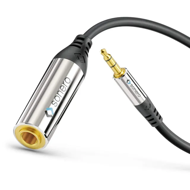 Sonero Premium S-ACA005 Kopfhörer Adapter 0,2m schwarz Stereo