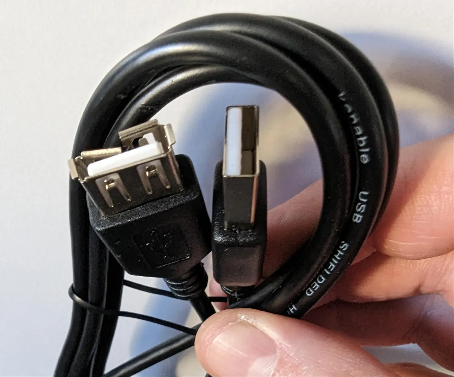 Kenable USB 2.0 Verlängerungskabel 0,3m schwarz 480Mbps