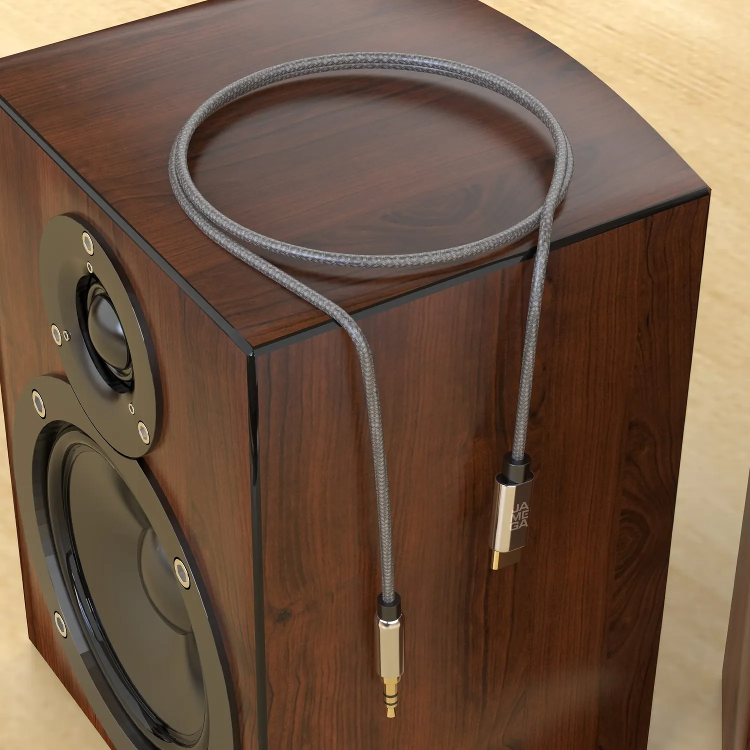 JAMEGA USB-C auf Klinke Aux Kabel 0,5m Nylon Stereo