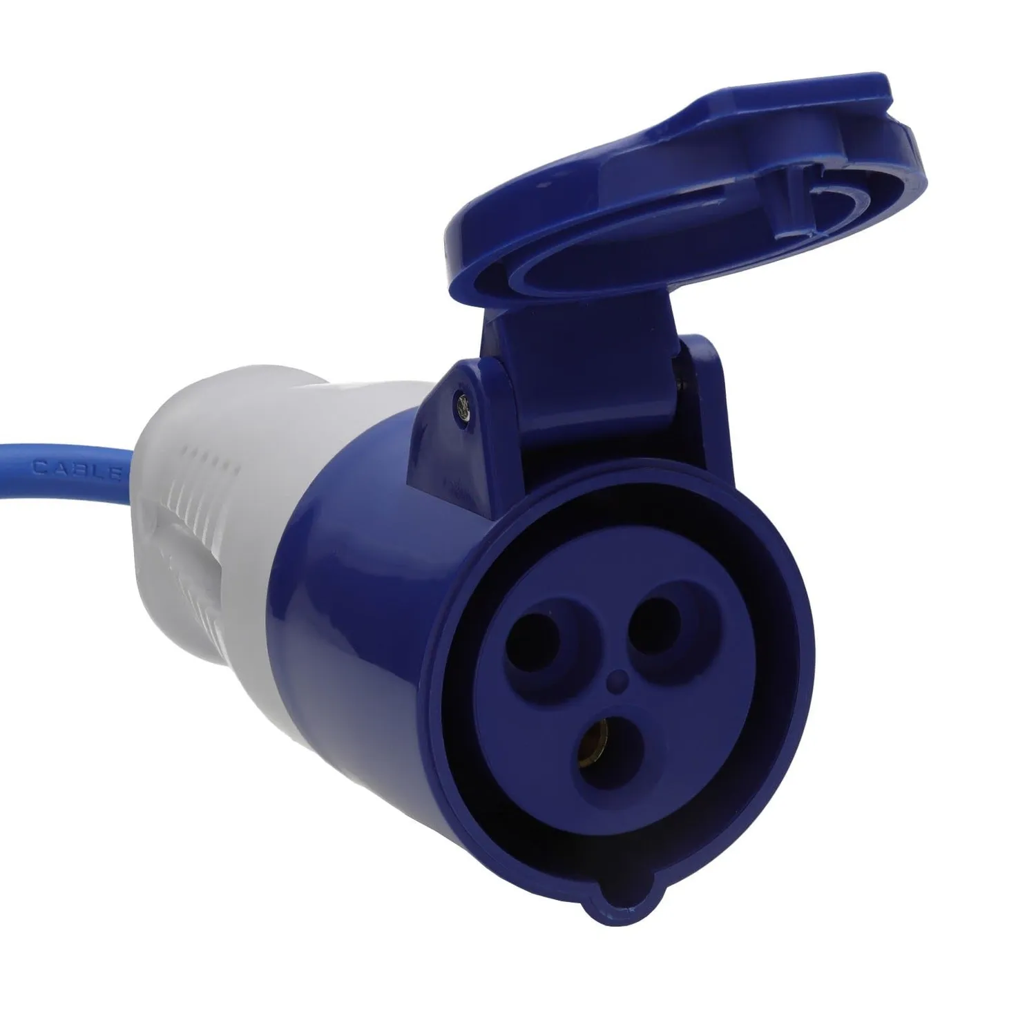Kenable Schuko auf CEE 16A Camping Adapter blau