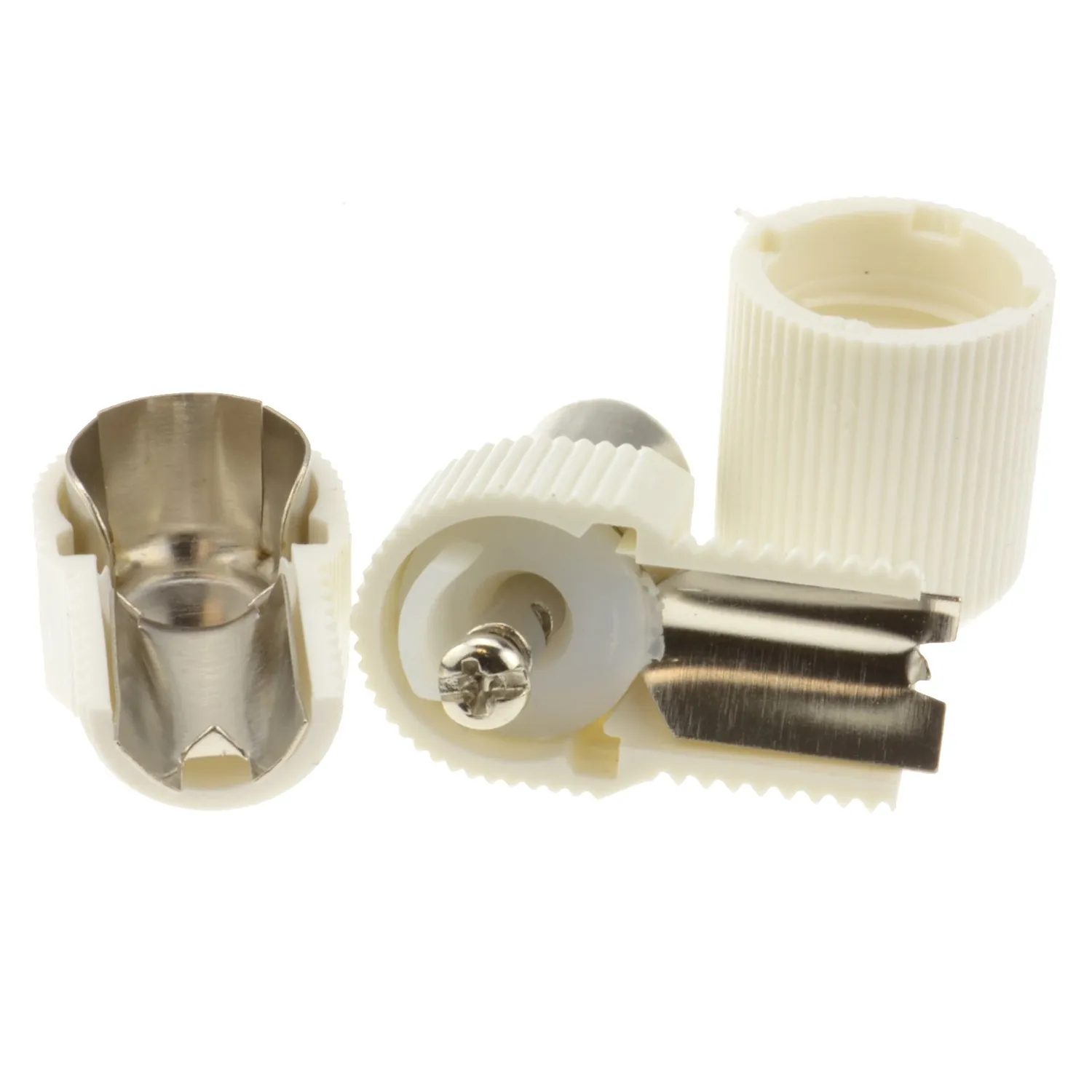 kenable RF Koaxial Winkelstecker weiß Plug RG6