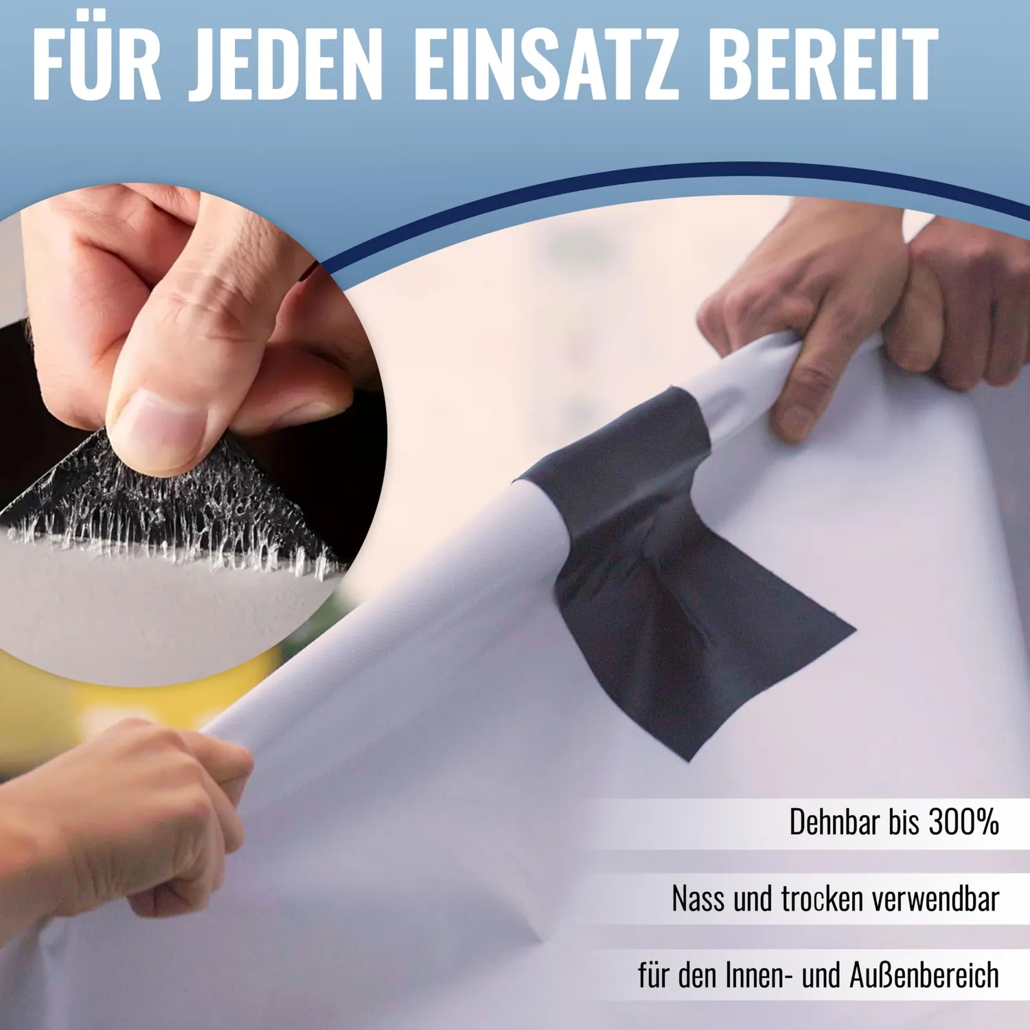 Poppstar Reparaturband 1,5 m schwarz 50 mm