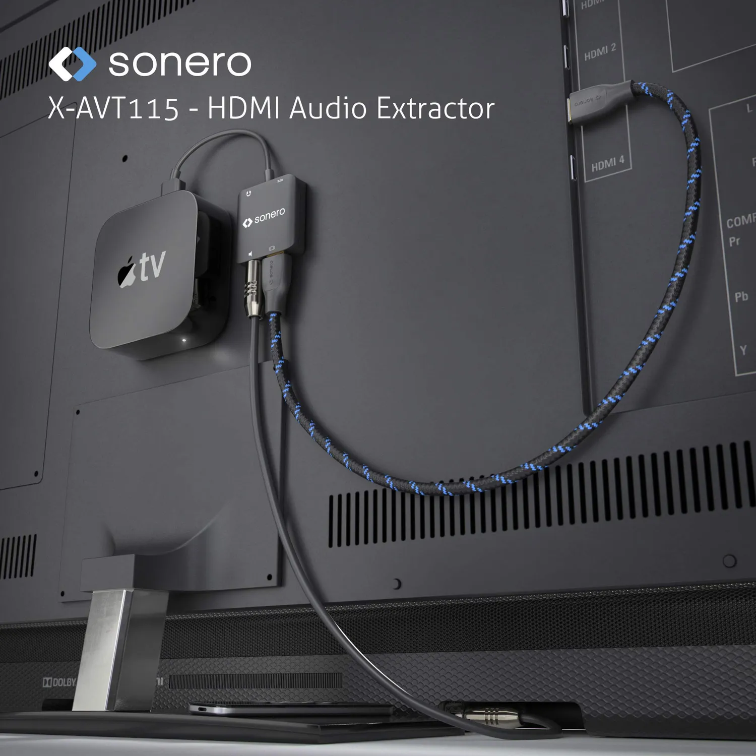 Sonero 4K HDMI Audio-Extraktor schwarz Toslink 5.1