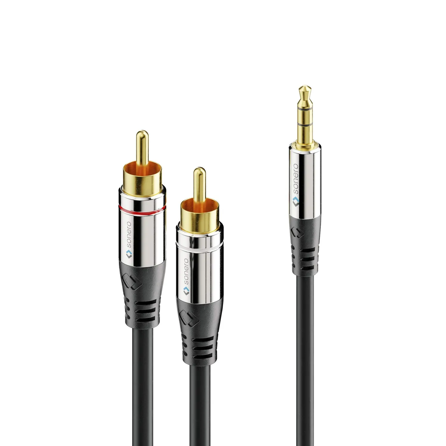 Sonero S-AC600-150 Cinch-Klinke-Kabel 15m schwarz AUX
