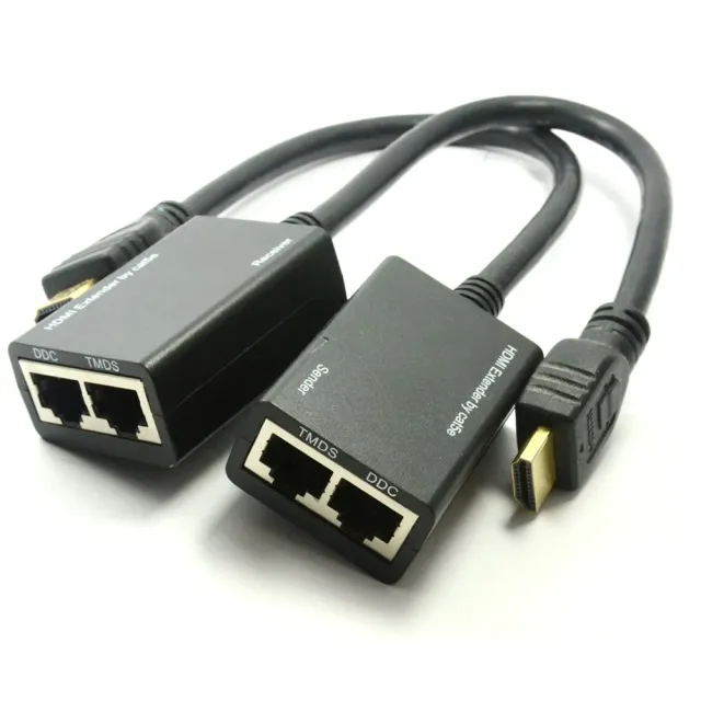 Kenable HDMI Extender über LAN RJ45 30m Full-HD Set schwarz