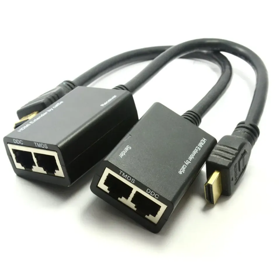 Kenable HDMI Extender über LAN RJ45 30m Full-HD Set schwarz