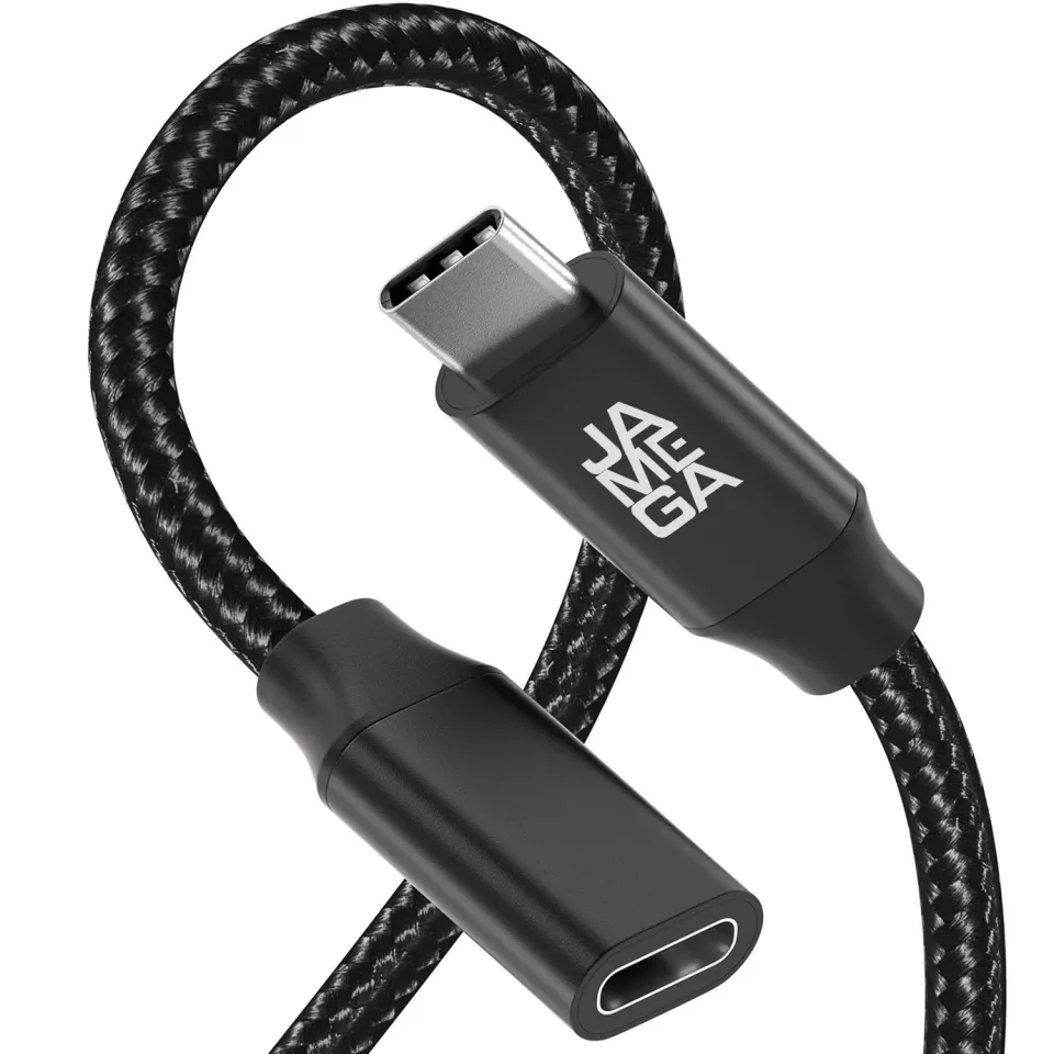 JAMEGA USB C Verlängerungskabel 1m schwarz 4K