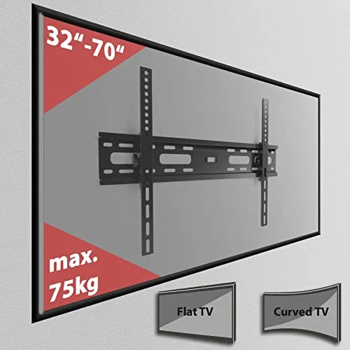 Poppstar TV Wandhalterung 32-70 Zoll neigbar 75kg