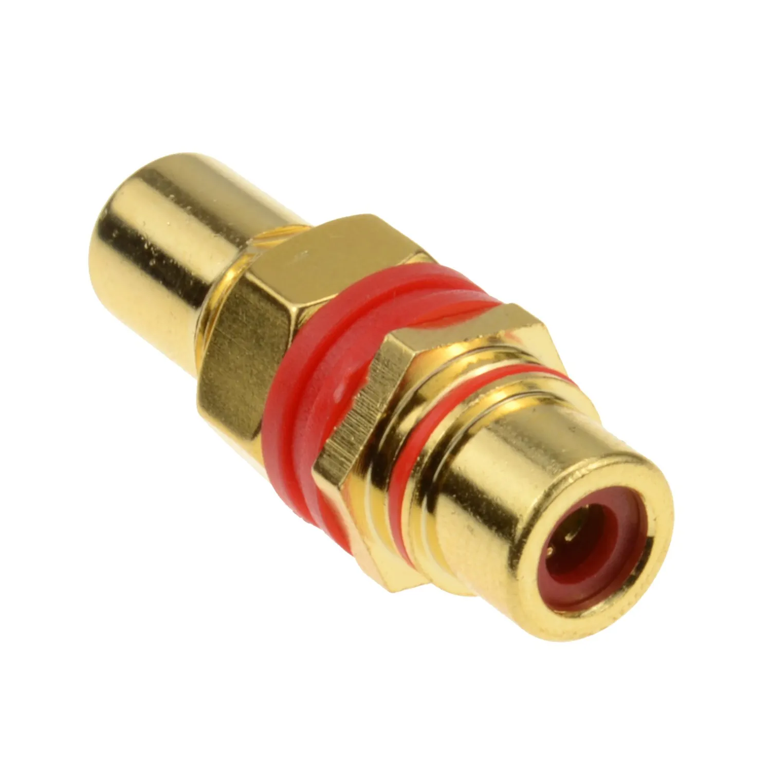 kenable Cinch RCA Einbaubuchse gelb vergoldet