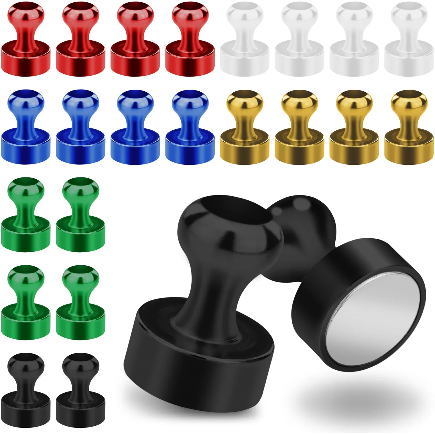 Poppstar Kegelmagnete 12x16mm silbern 18 Stück 3kg