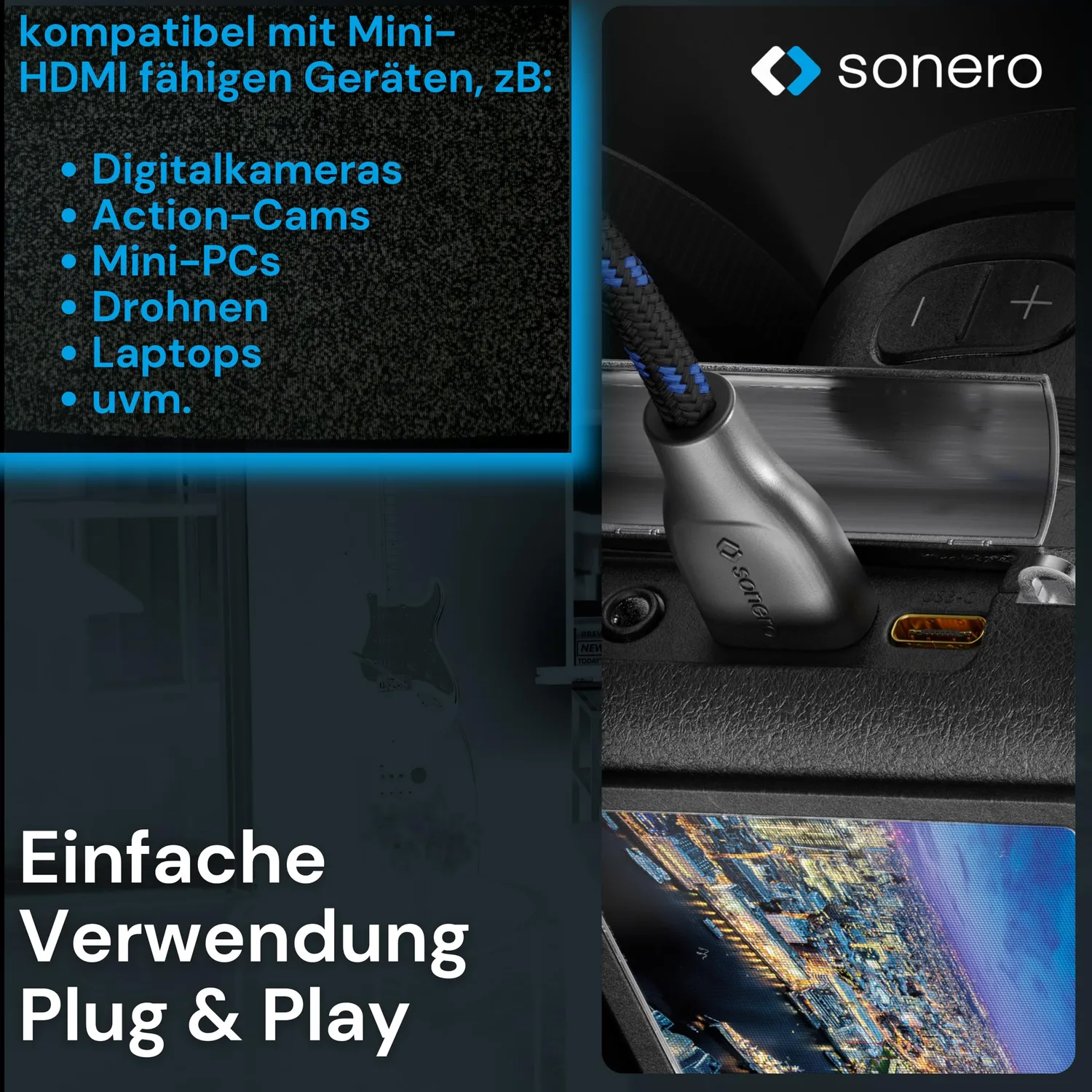 Sonero X-PHA021-0015 Mini-HDMI Adapter 0,15 m