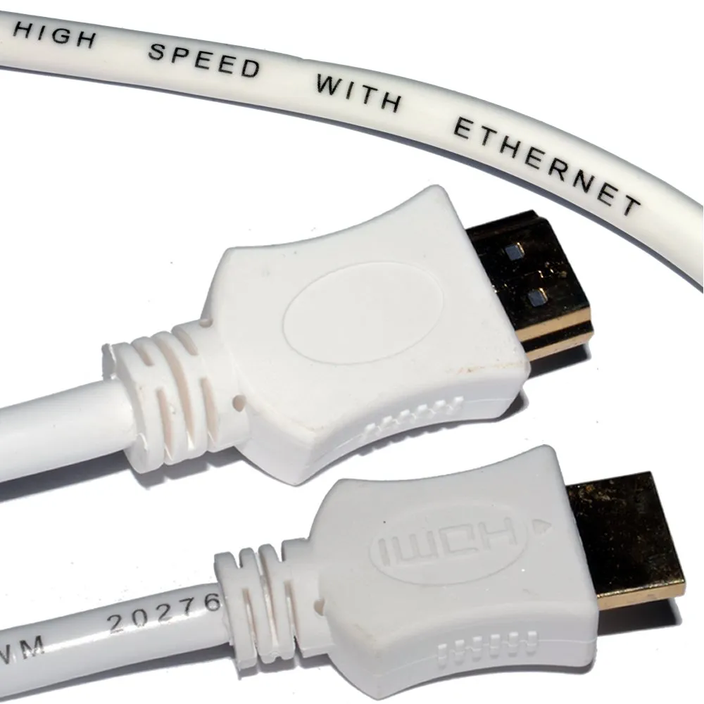 Kenable HDMI Kabel Weiß 5 m 1080p vergoldet