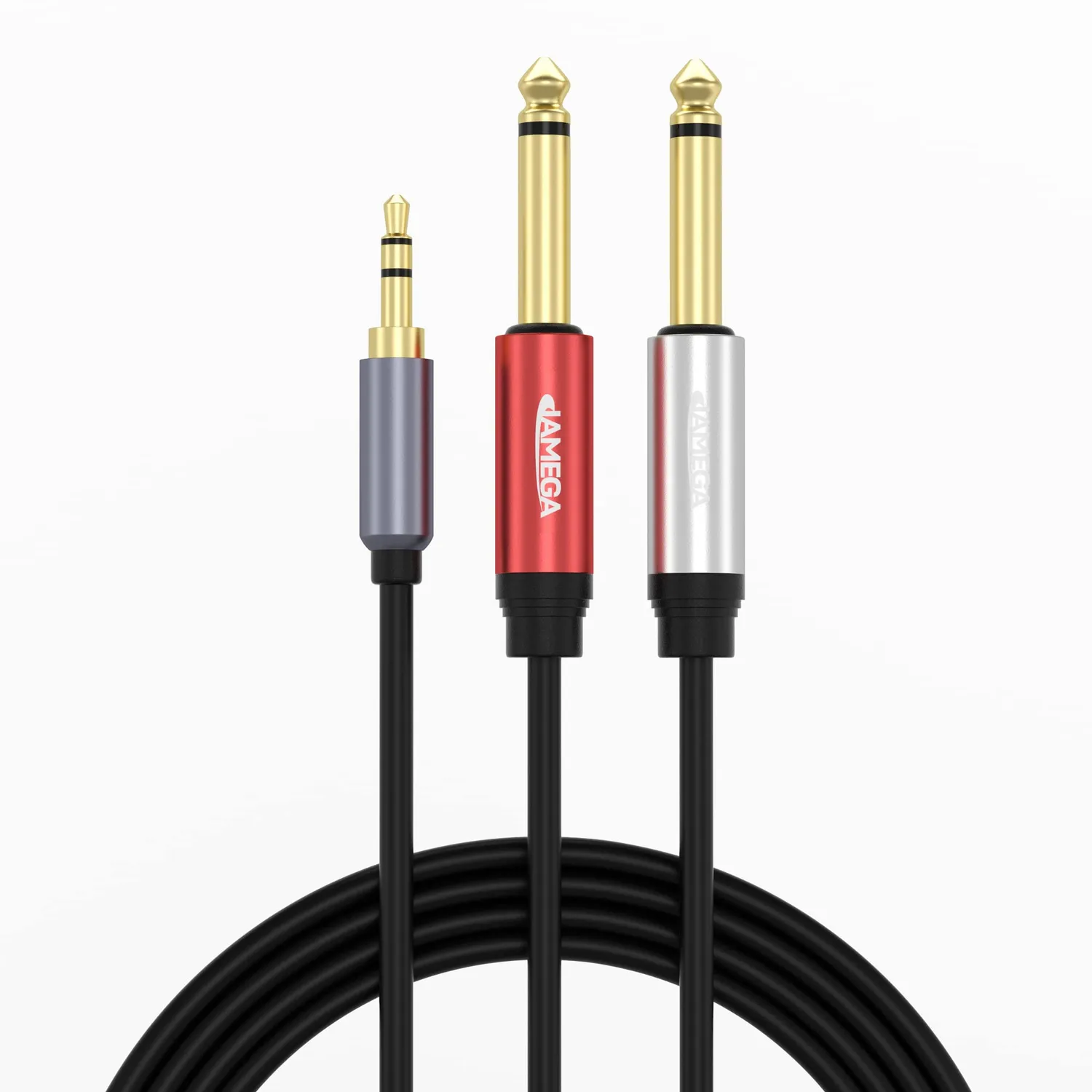 JAMEGA 3,5mm auf 2x 6,35mm Audiokabel 7,5m Splitter