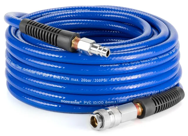 Poppstar PVC Druckluftschlauch 15m 6/12mm 20 bar