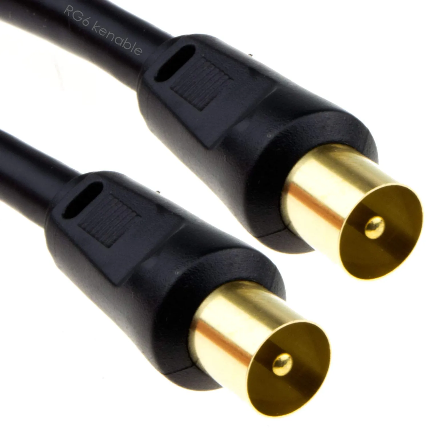 Kenable RG6 Antennenkabel 1,5m Koax TV-Kabel schwarz