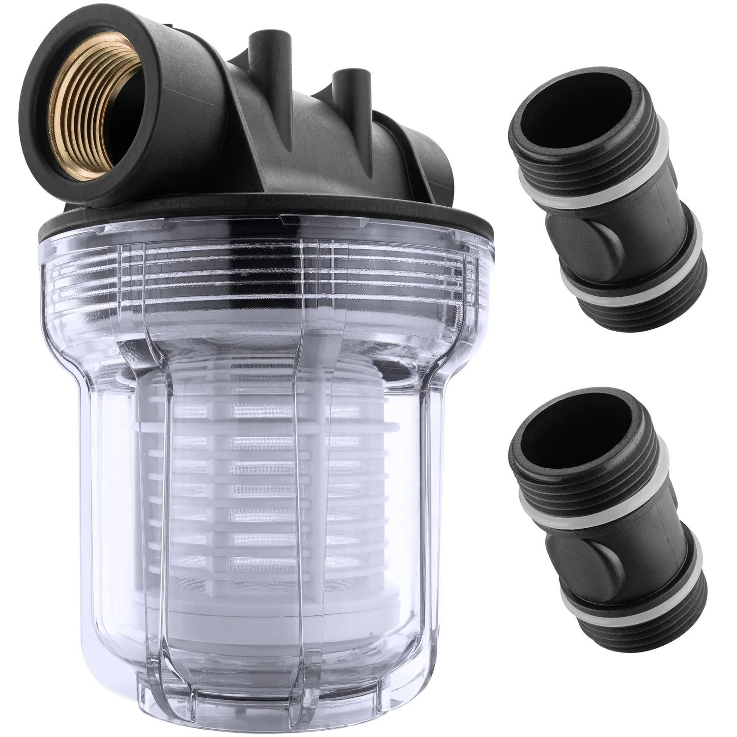 Poppstar Vorfilter Gartenpumpe 2 L 10 Zoll 1 Zoll 80 Mesh