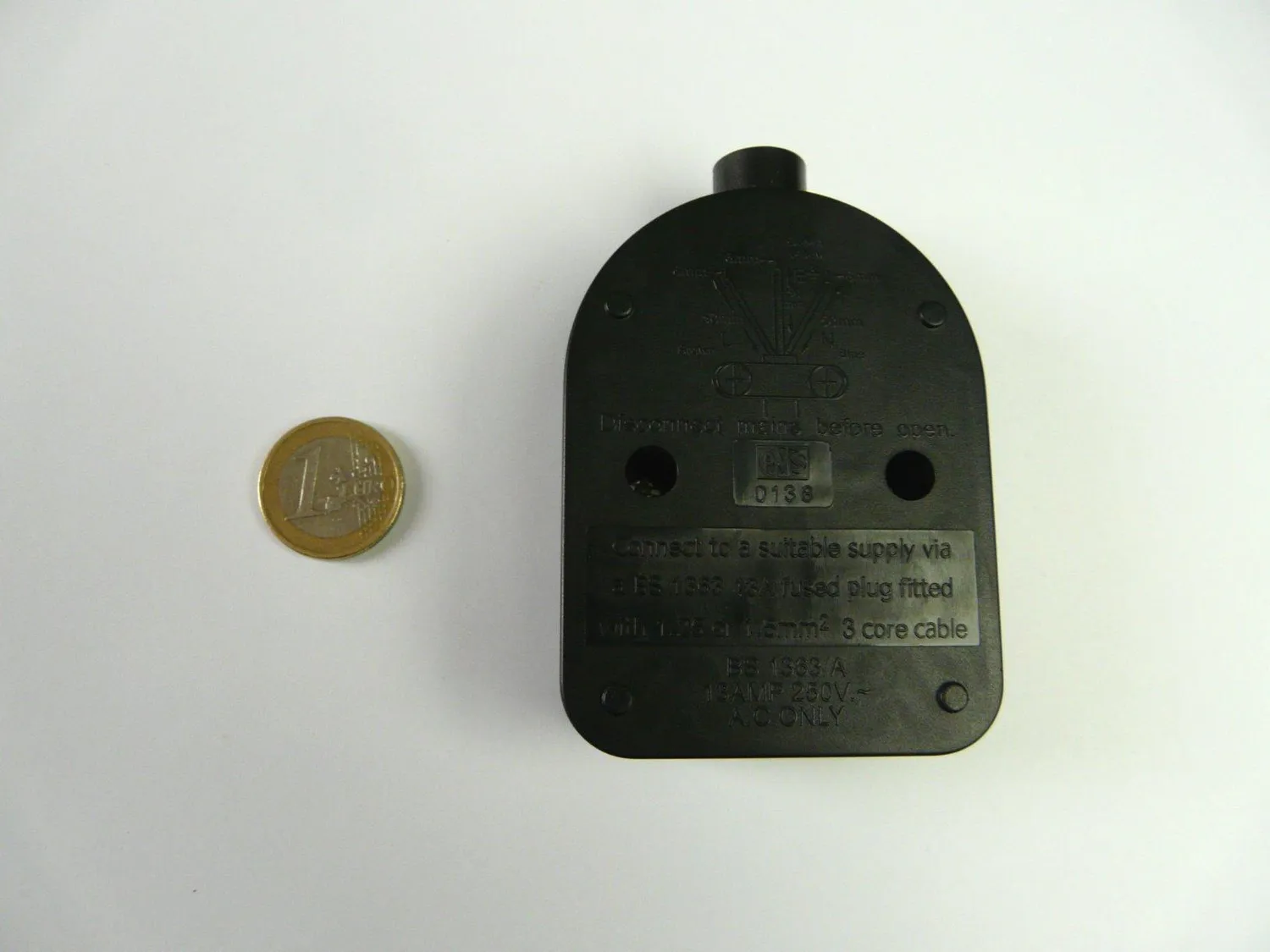 Kenable UK Gummi Verlängerungskupplung 13A schwarz
