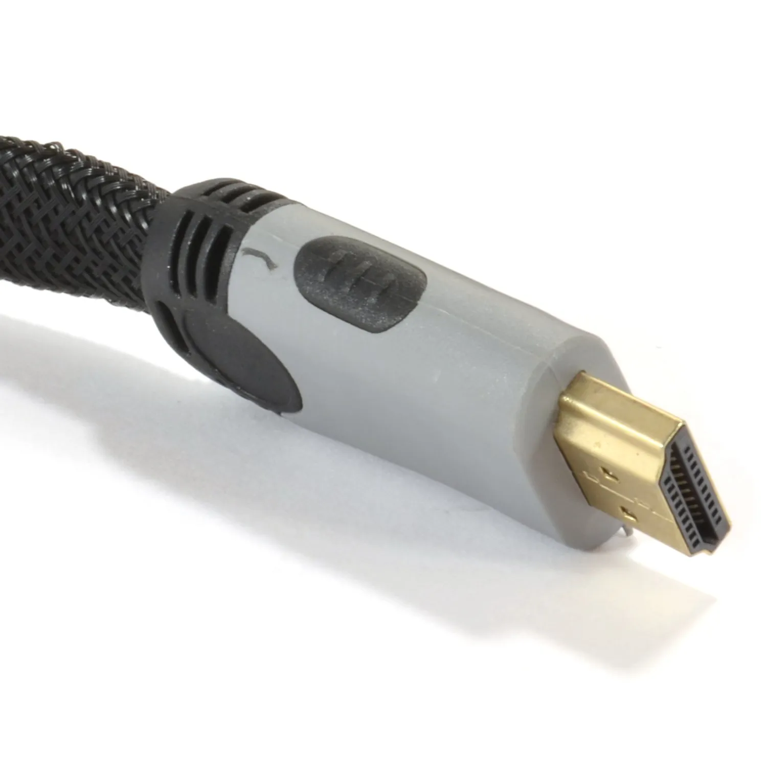 Kenable HDMI-Kabel flach 2 m grau geflochten