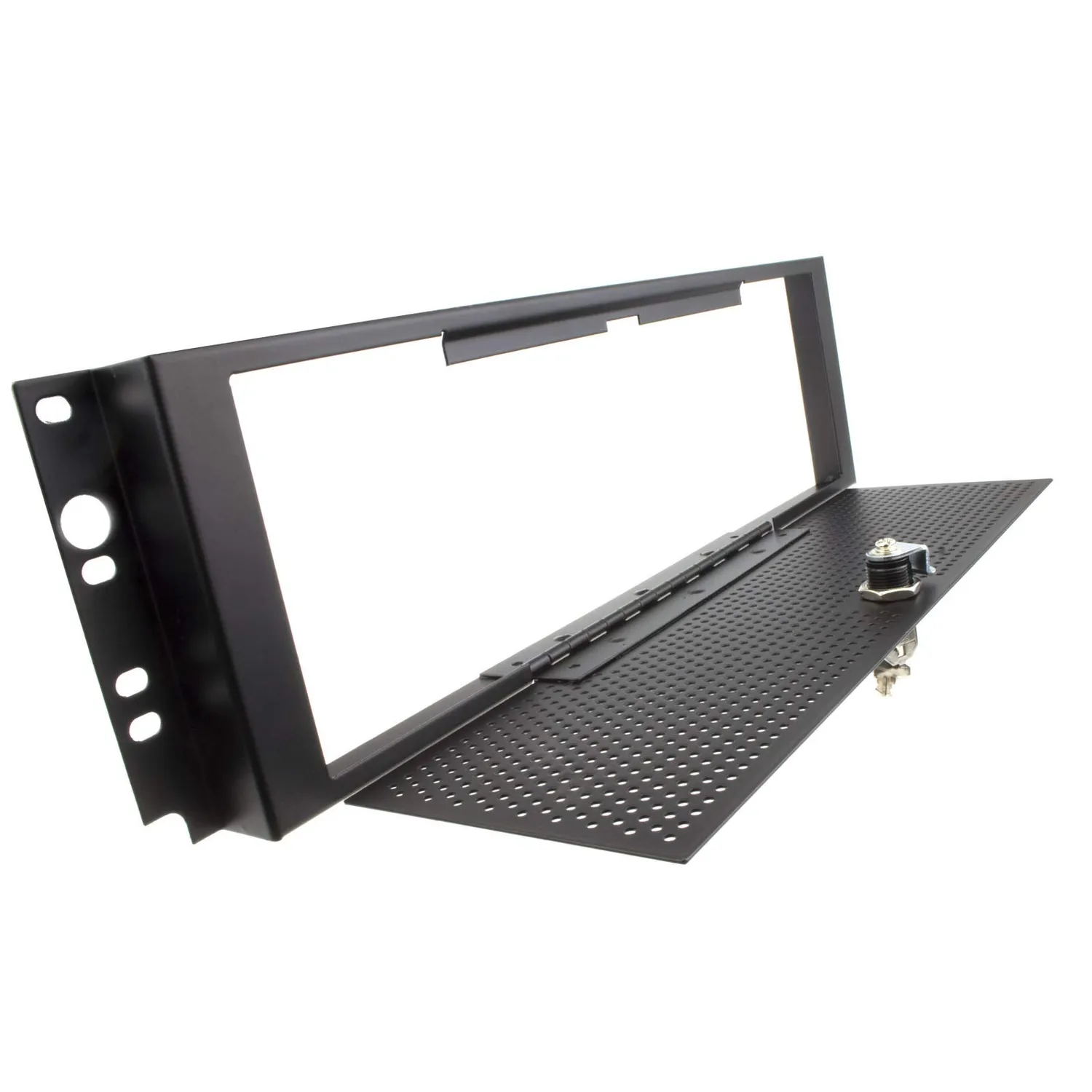 Kenable 3U Sicherheitsblende 19 Zoll Rack-Blende schwarz Stahl