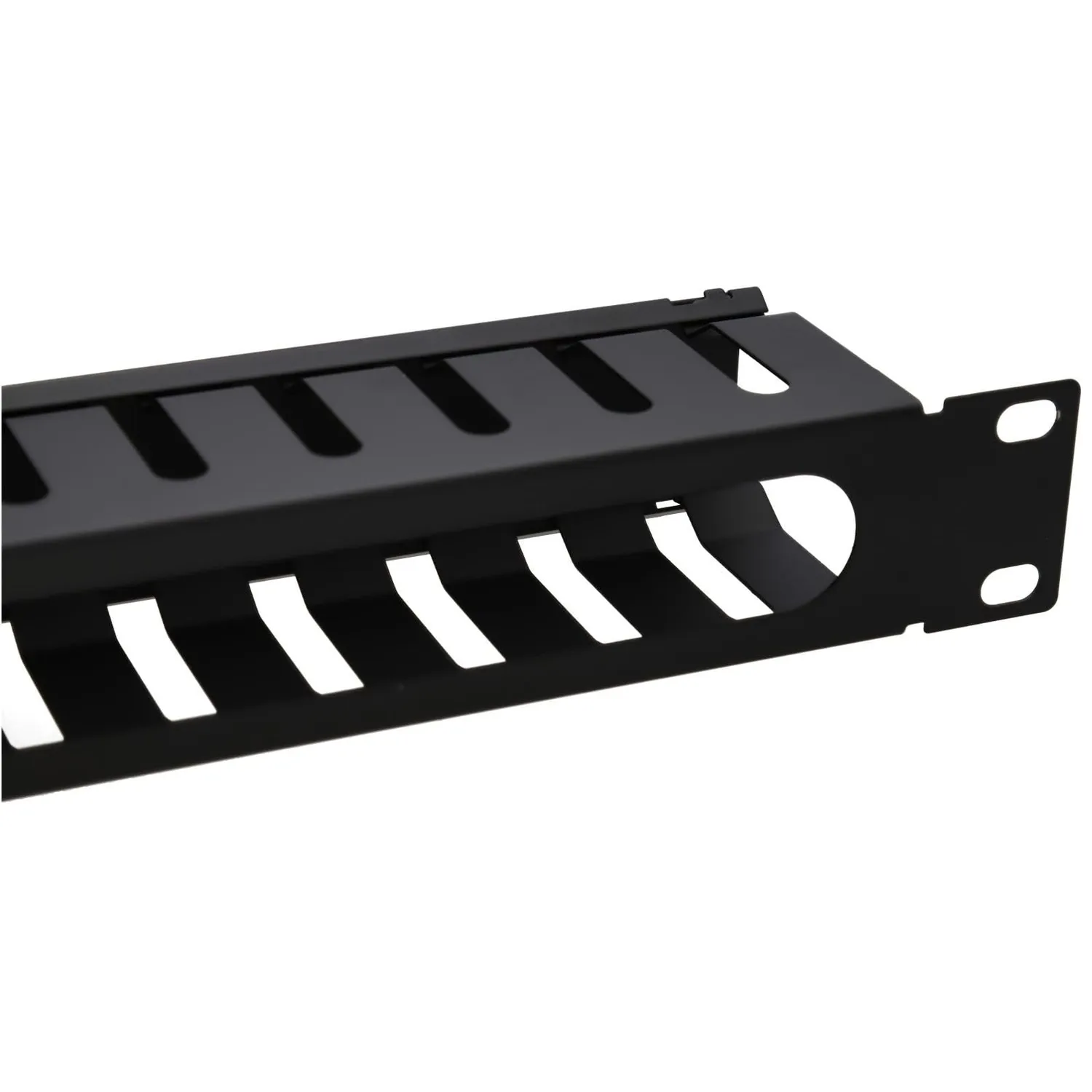 Kenable Kabelmanagement-Panel 1U 19 Zoll schwarz Stahl