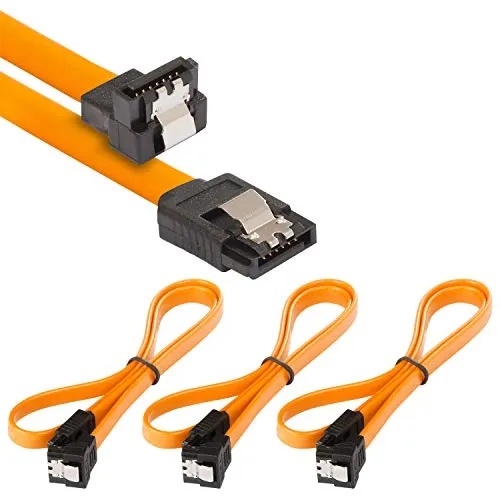 Poppstar SATA Kabel 0,5m gerade-gewinkelt 3er-Pack 6 Gbit/s