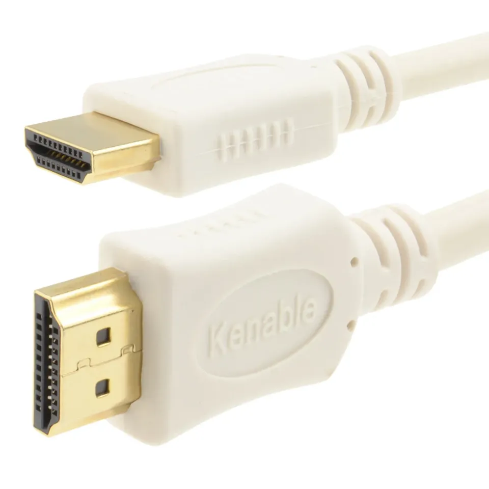 Kenable HDMI Kabel Weiß 5 m 1080p vergoldet