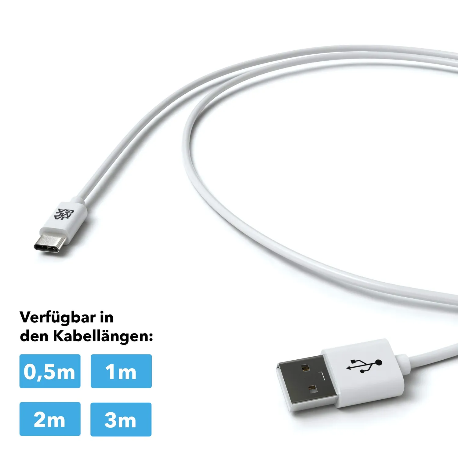 JAMEGA USB Typ C Kabel 1m weiß 3A