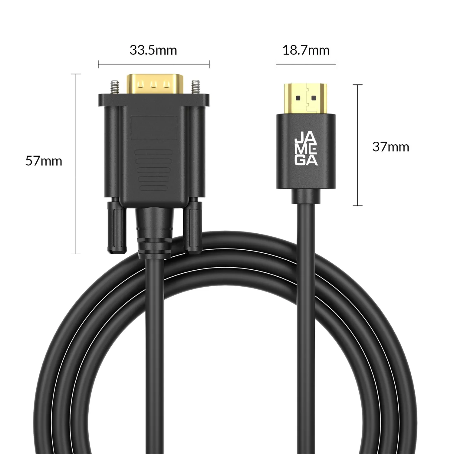 JAMEGA HDMI zu VGA Kabel 1,5m 1080p