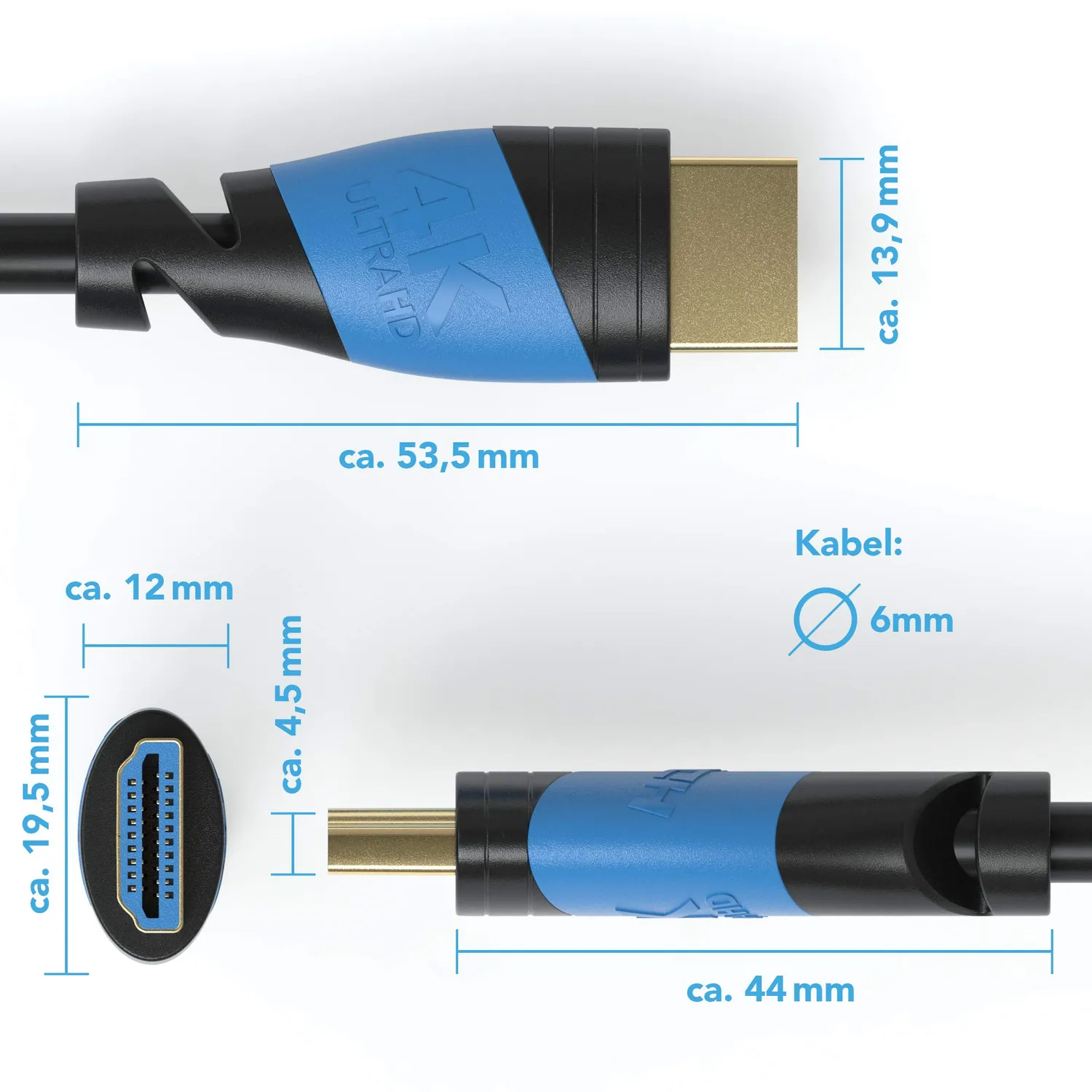 JAMEGA HDMI 2.0 HDMI-Kabel 3m Schwarz 4K 60Hz