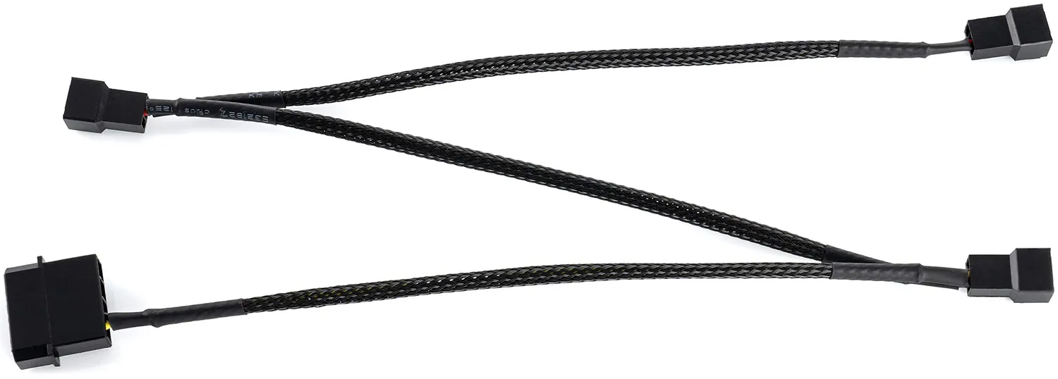Poppstar Lüfter Verteilerkabel 12V Molex auf 3x 2-Pin