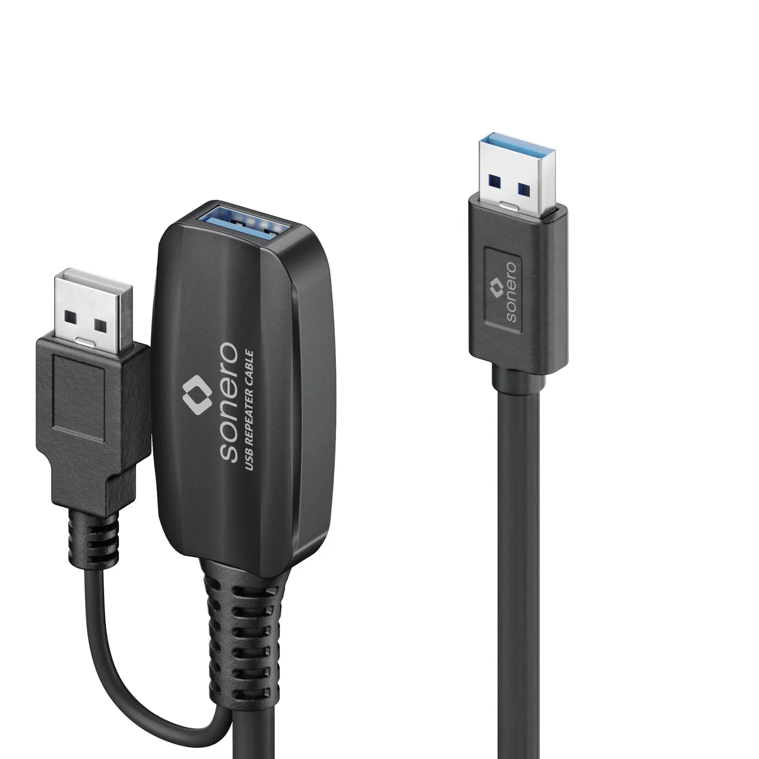 Sonero S-XU3000-100 USB-Verlängerung aktiv 10,0m schwarz 5Gb/s