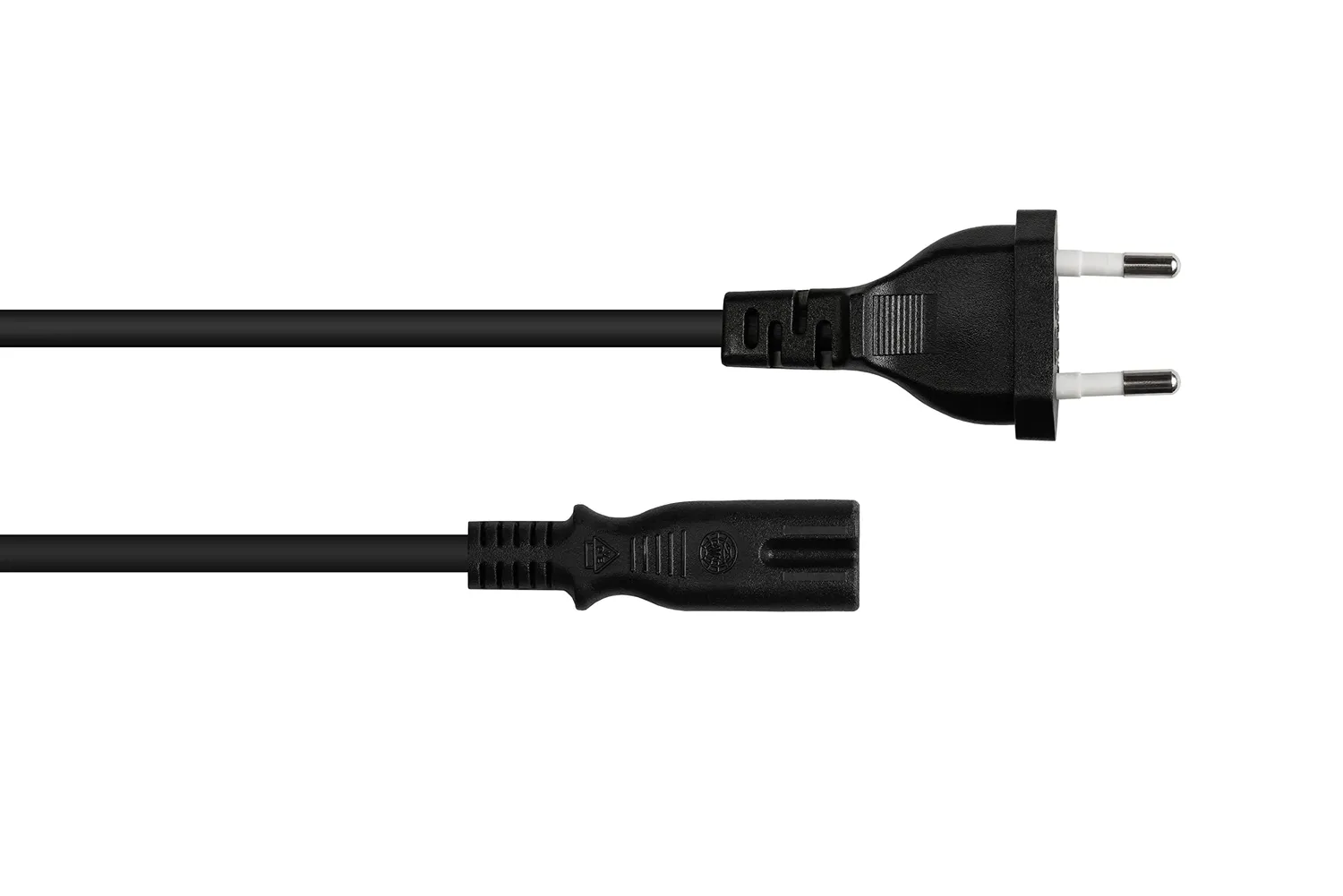 Good Connections Euro Netzkabel C7 0,5 m Schwarz 2,5A