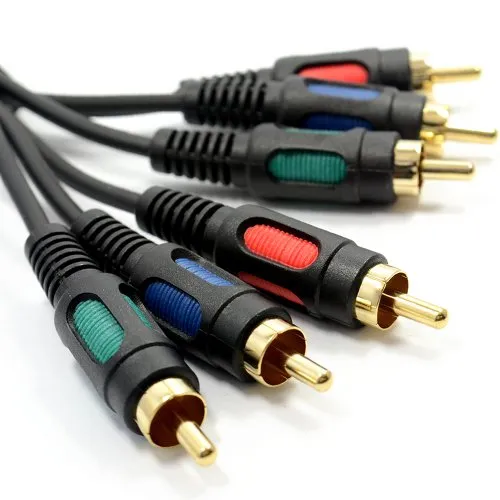 Kenable Komponenten Videokabel 3x Cinch 1,5m schwarz YUV