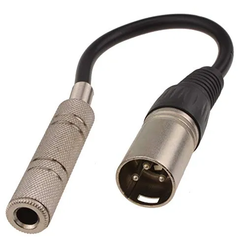 Kenable XLR Adapterkabel Stecker auf 6,35 mm 20 cm